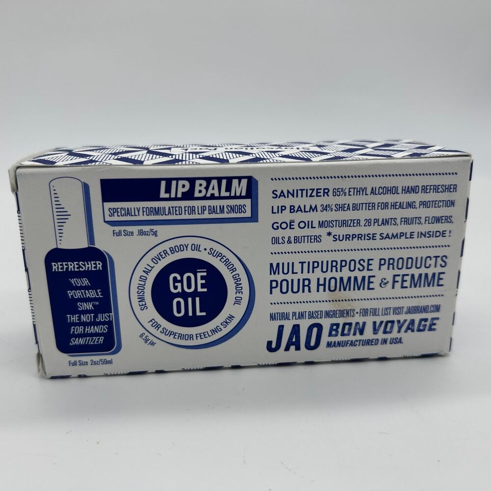 New Jao Brand Goe Oil Travel Set Lip Balm Body Oil Summer Beauty
